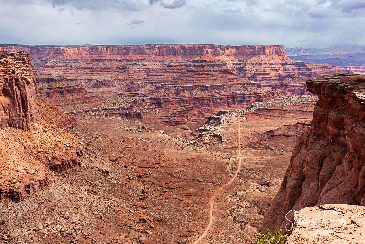White Rim Road at the bottom of the canyon