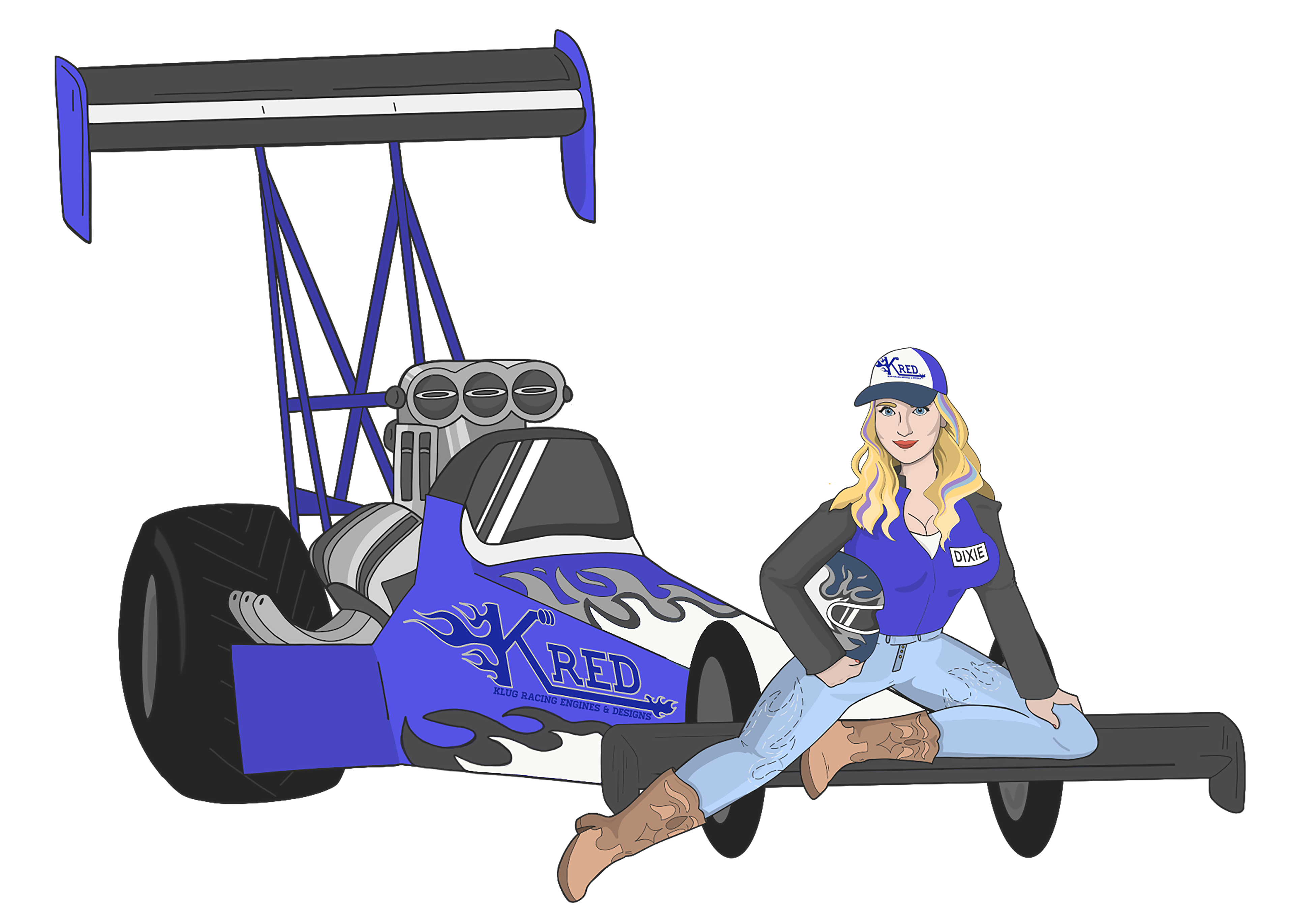 Kred Pin-up Girl (jeans and jacket)