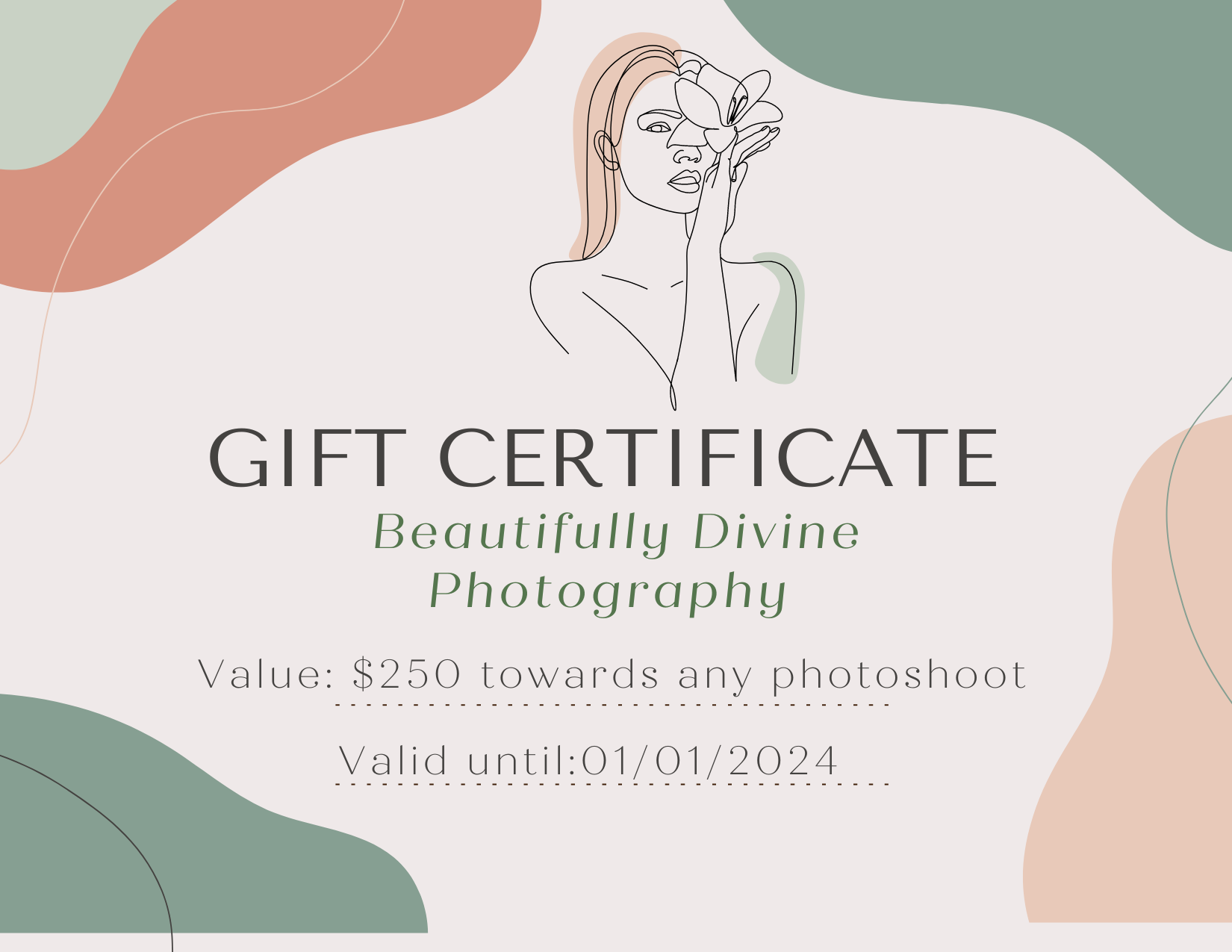 Gift Certificate available in various amounts