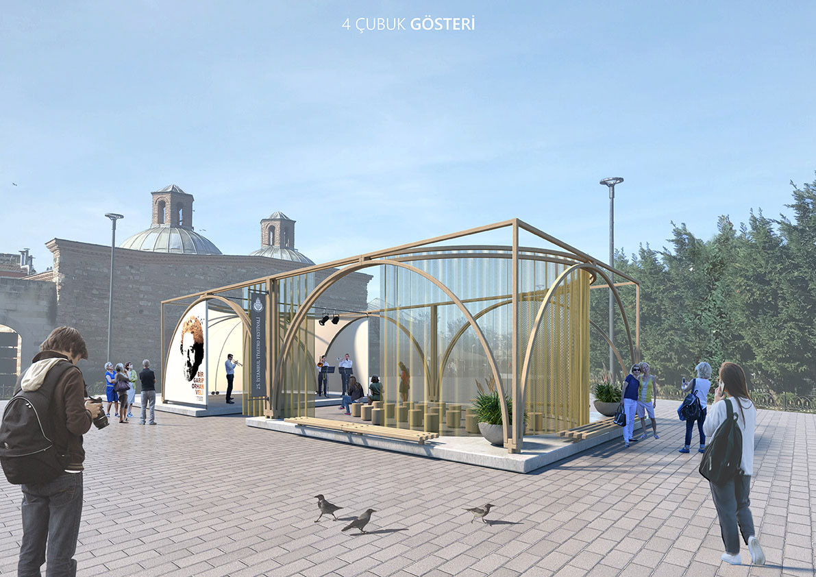 micro architecture wood open theatre