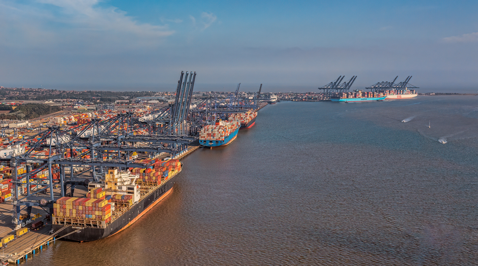 Felixstowe Docks from Shotley Gate