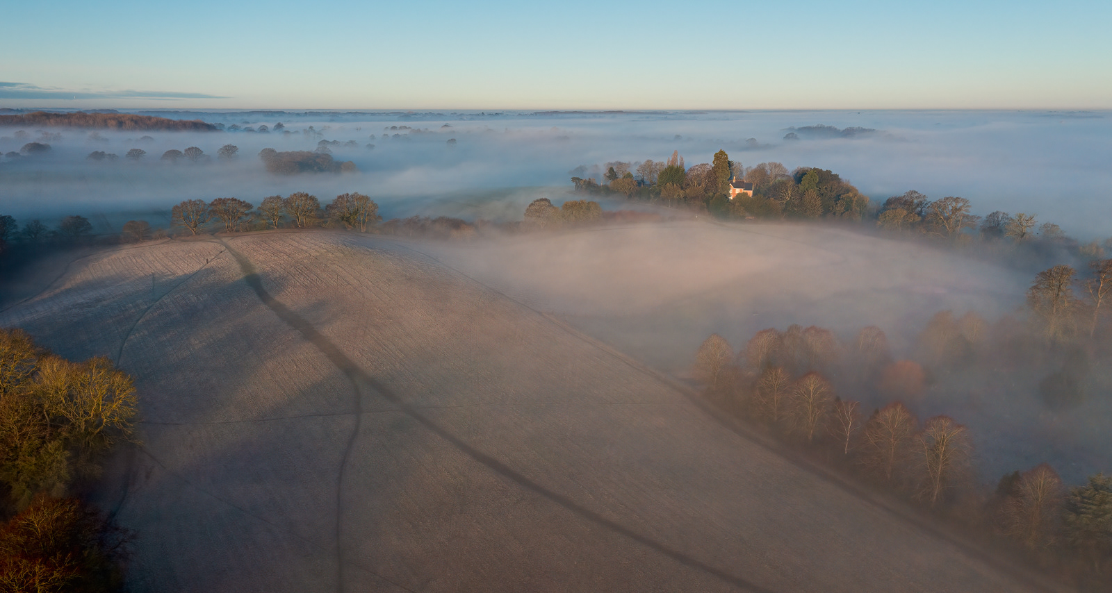 Misty Sunrise Over Hadleigh