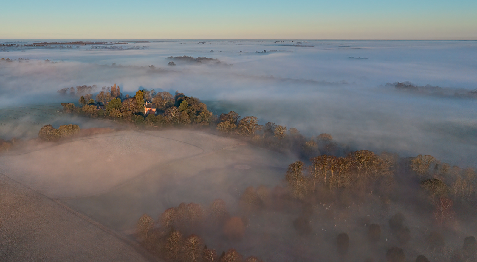 Misty Sunrise Over Hadleigh
