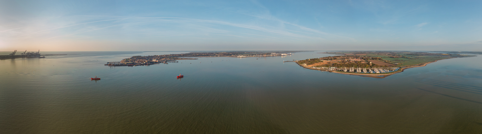 Port of Harwich and Shotley Gate Pano