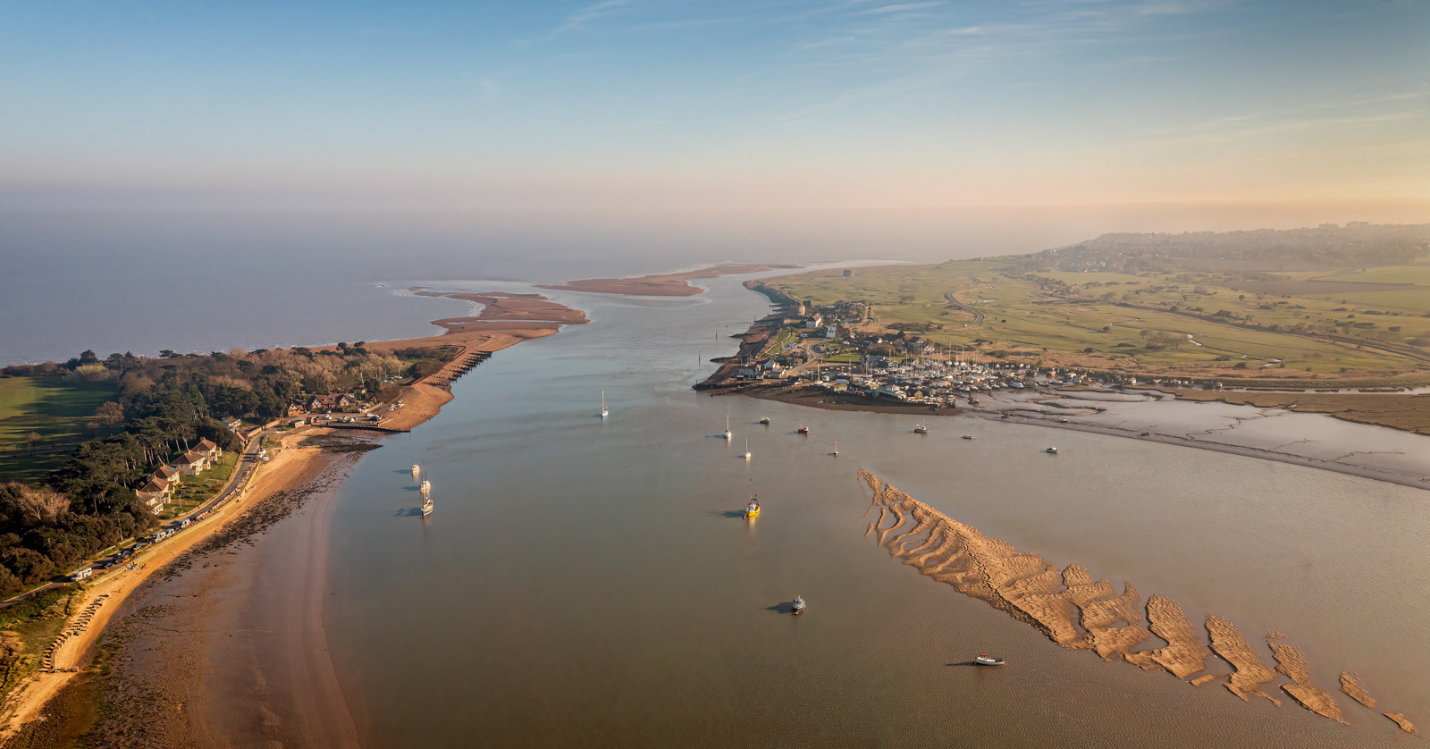 A Misty Sunset Over Felixtowe Ferry & Bawdsey