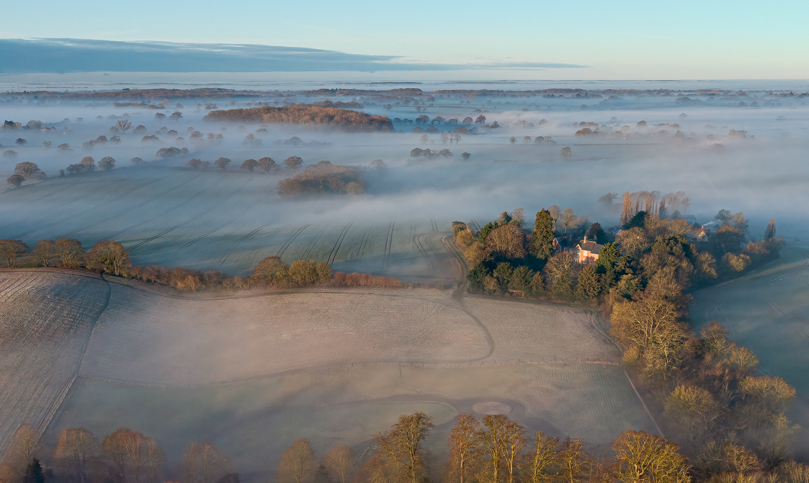 Misty Sunrise Over Hadleigh