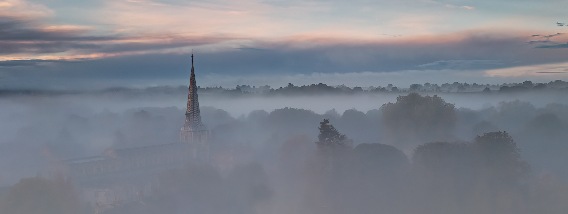 Hadleigh Church Through the Mist