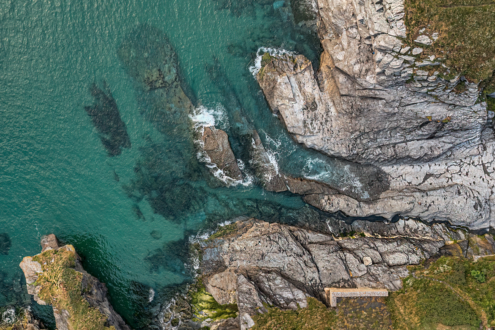 Top Down Trebarwith Strand