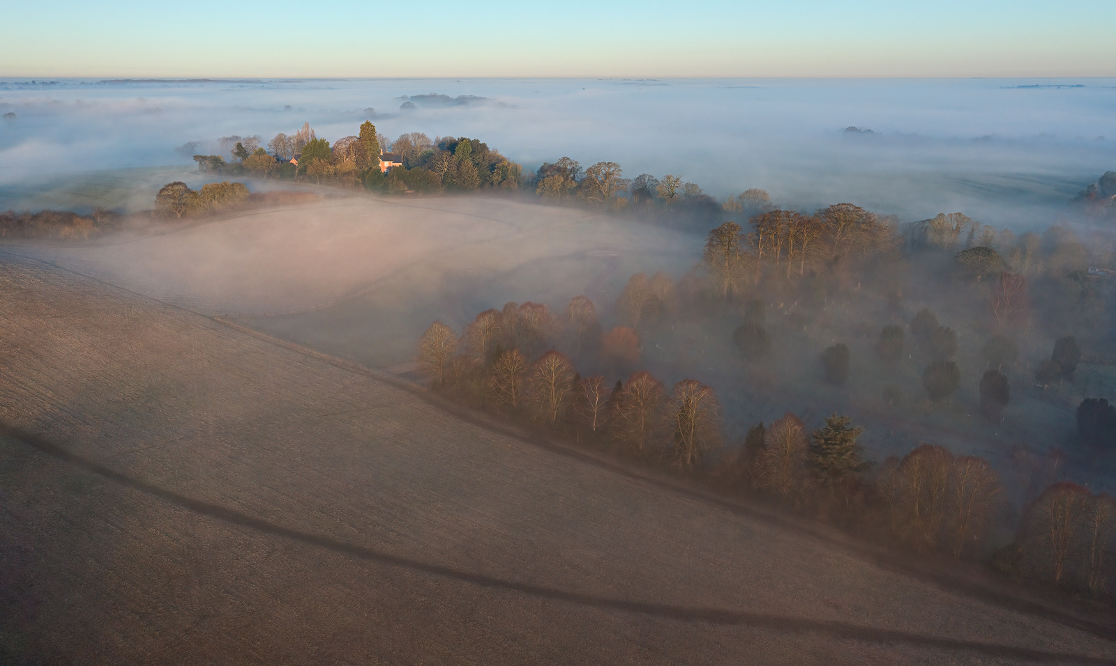 Misty Sunrise Over Hadleigh