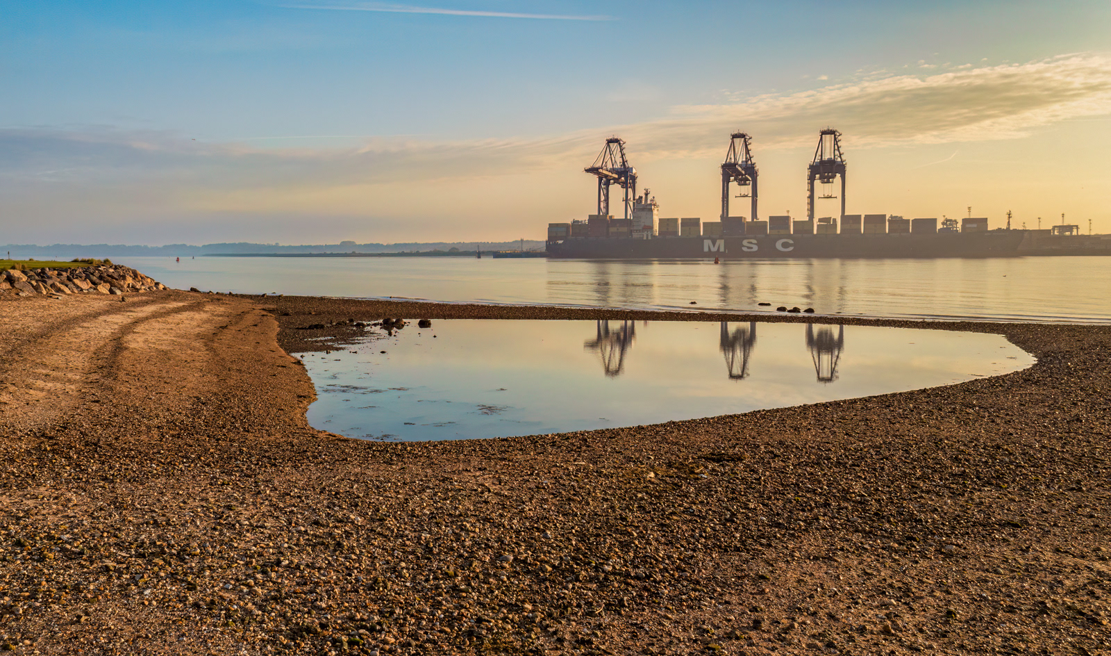 Felixstowe Crane Reflections
