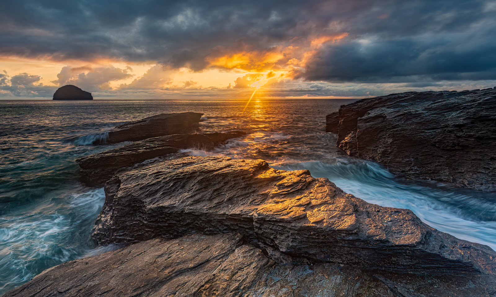 Sunset at Trebarwith Strand