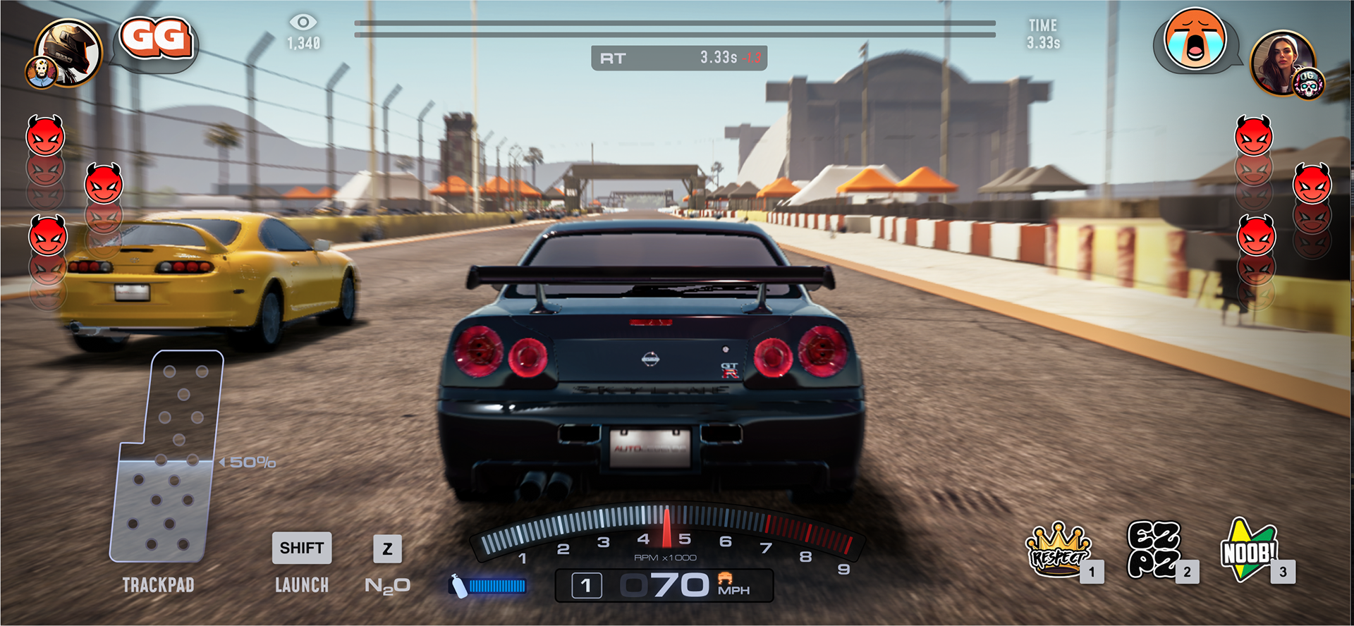 PC RACE HUD