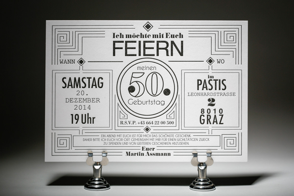 Produktfotografie letterpress Visitenkarte