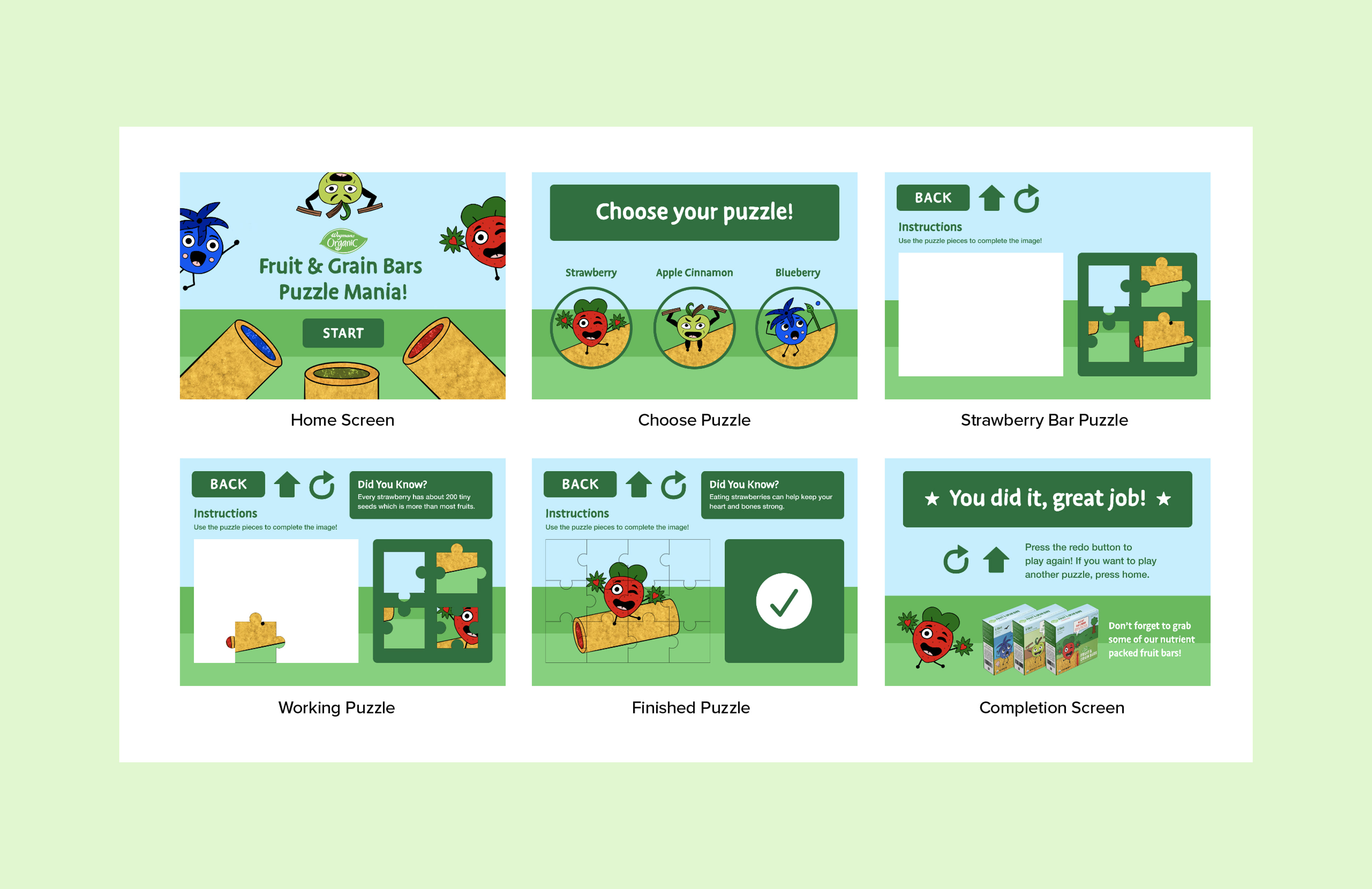 Final Display Screens