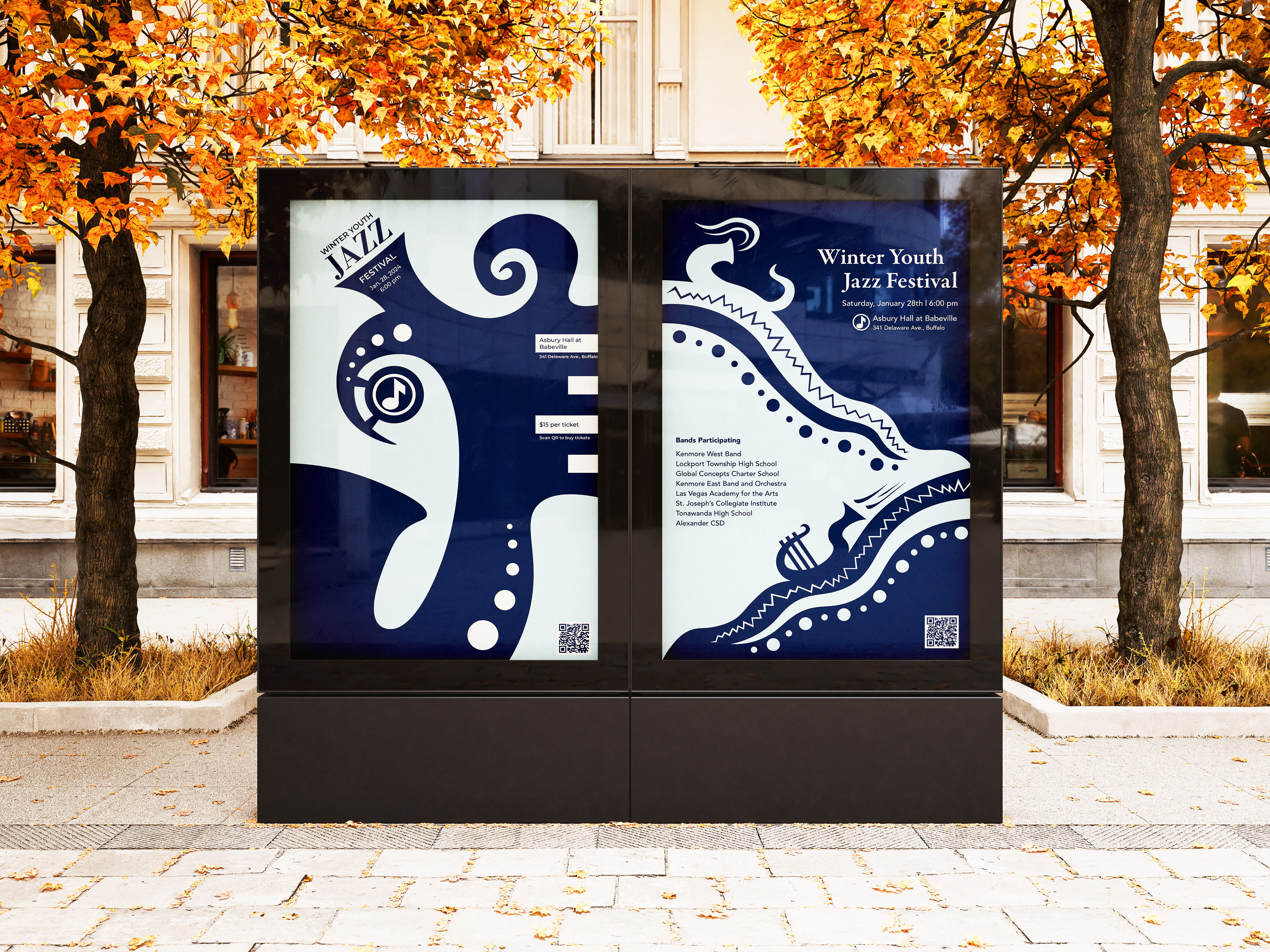 Vector Jazz Posters Set (Mockup)