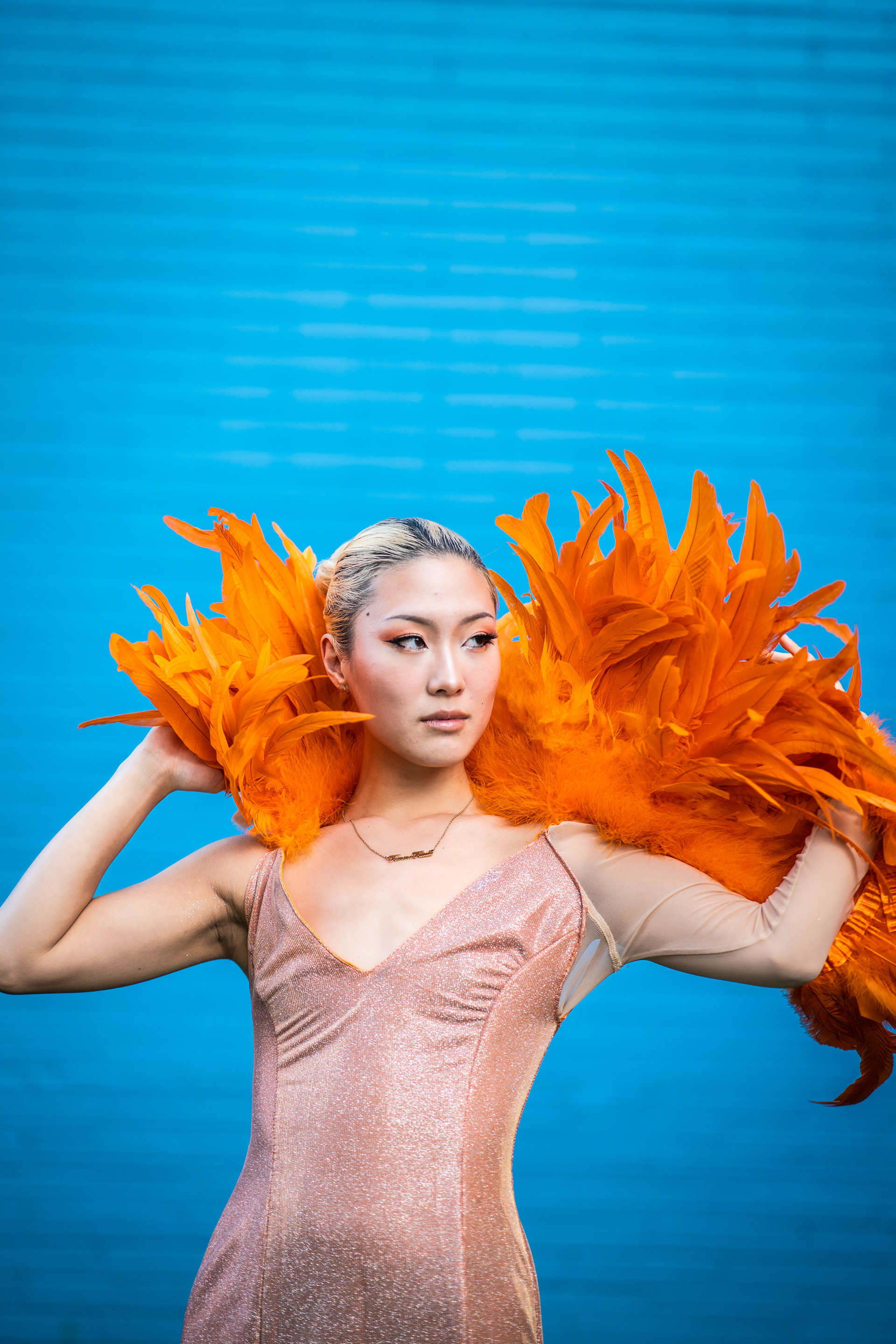 Meena Romsaas in a costume of their own construction. (Photo by JDH)