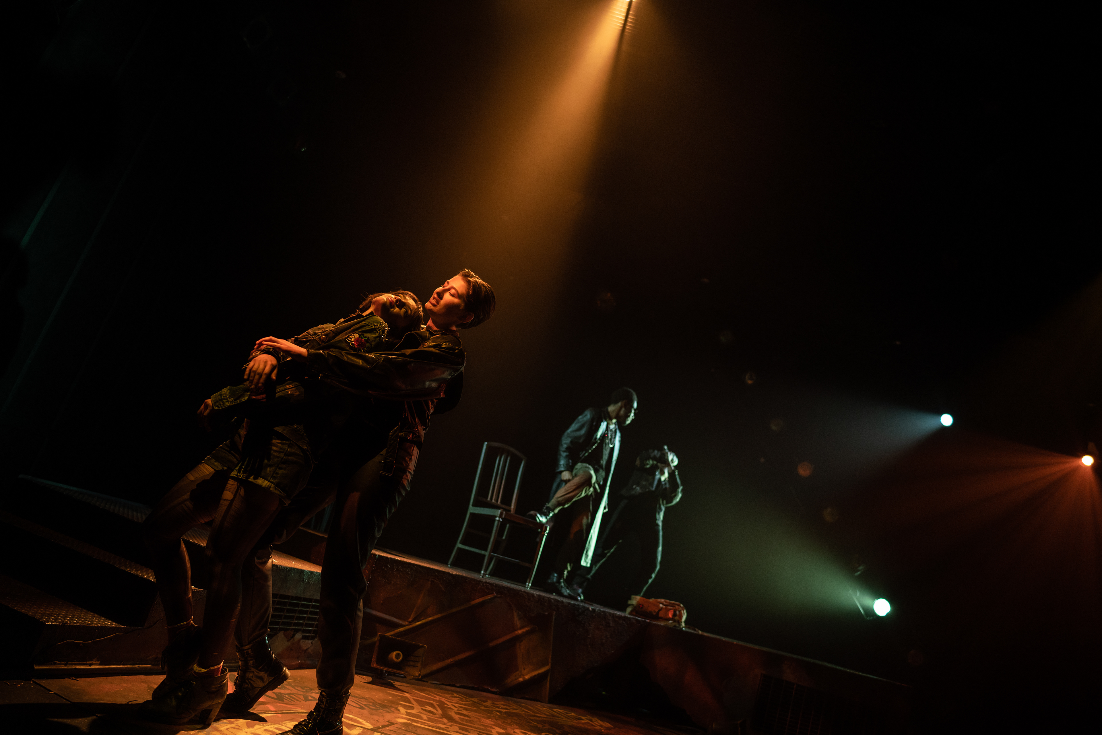 The cast of 'Woyzeck' at CMU Drama. (Photo & LD by JDH)