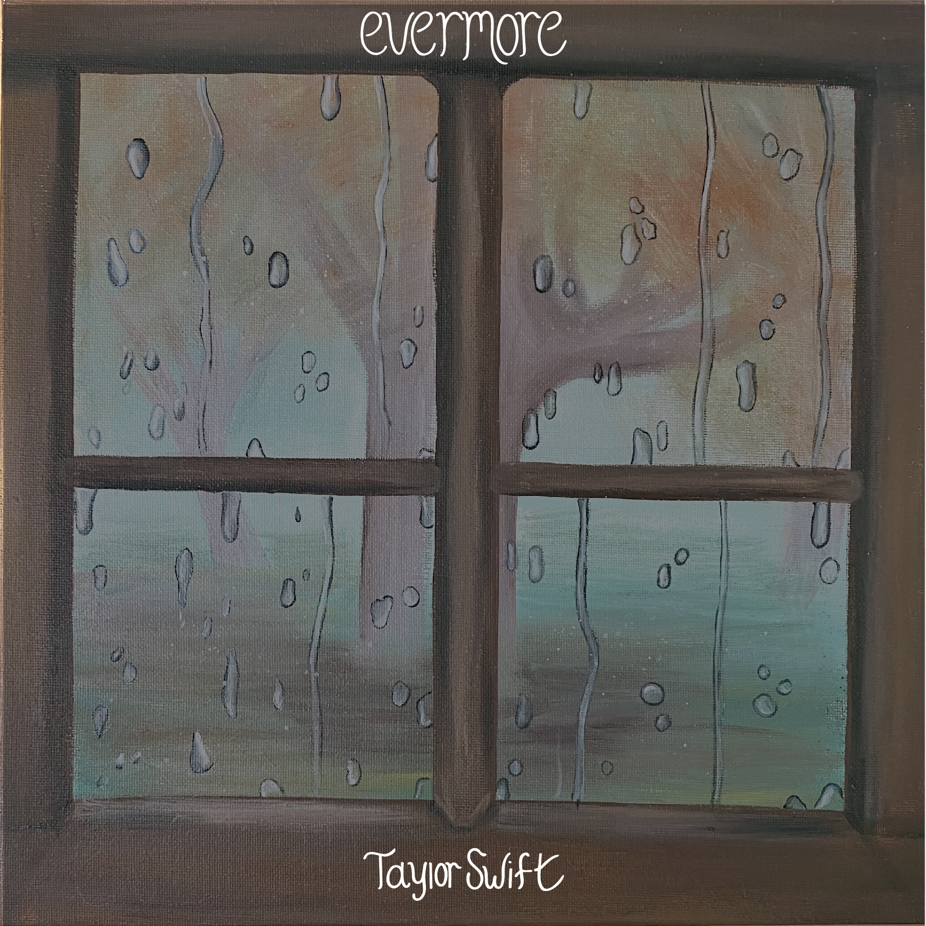 Front Side of Taylor Swifts Evermore album cover redesign