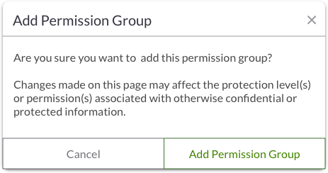 A mockup of a modal using the proposed guidelines