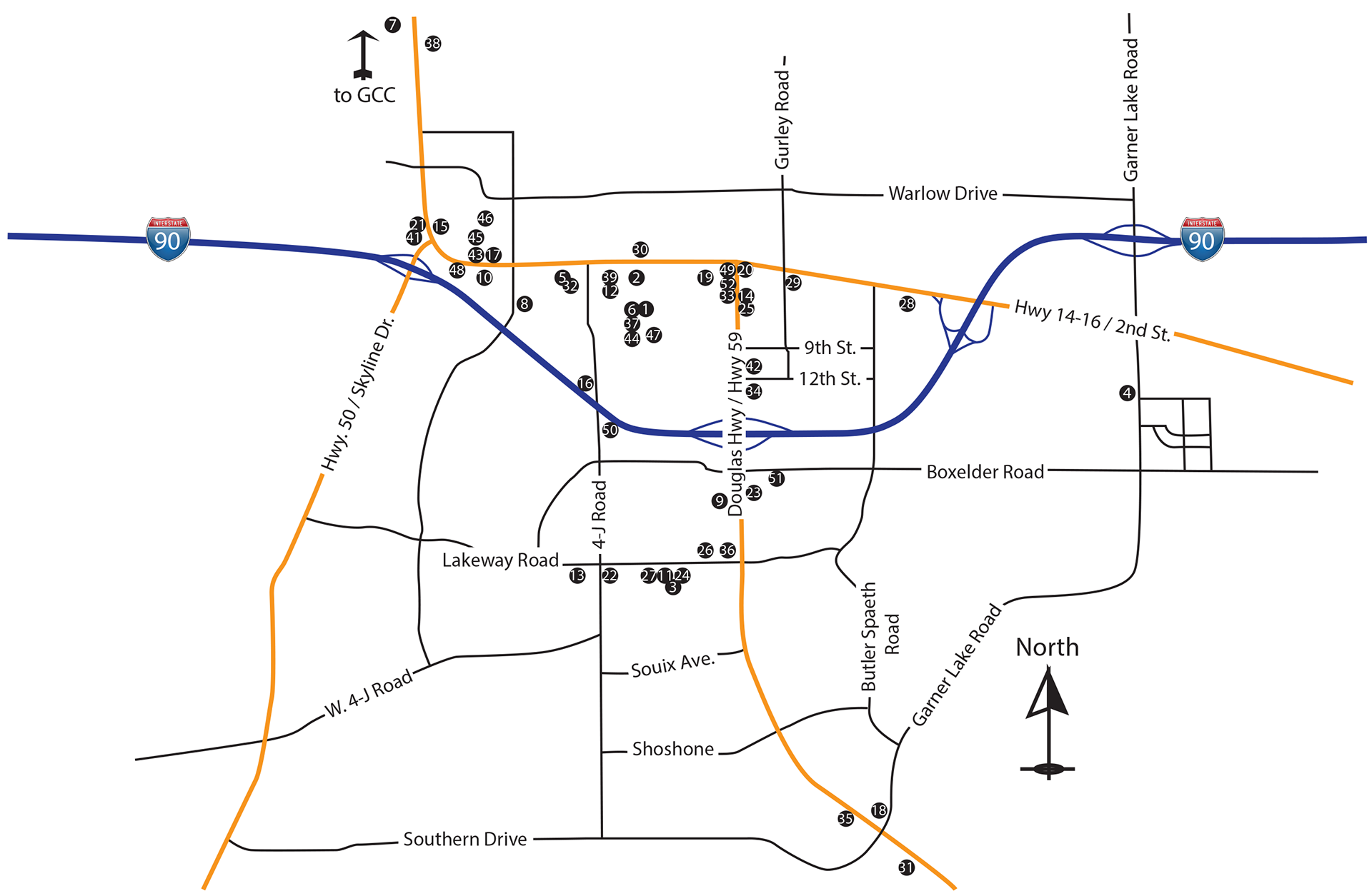 Gillette Map - Vendors