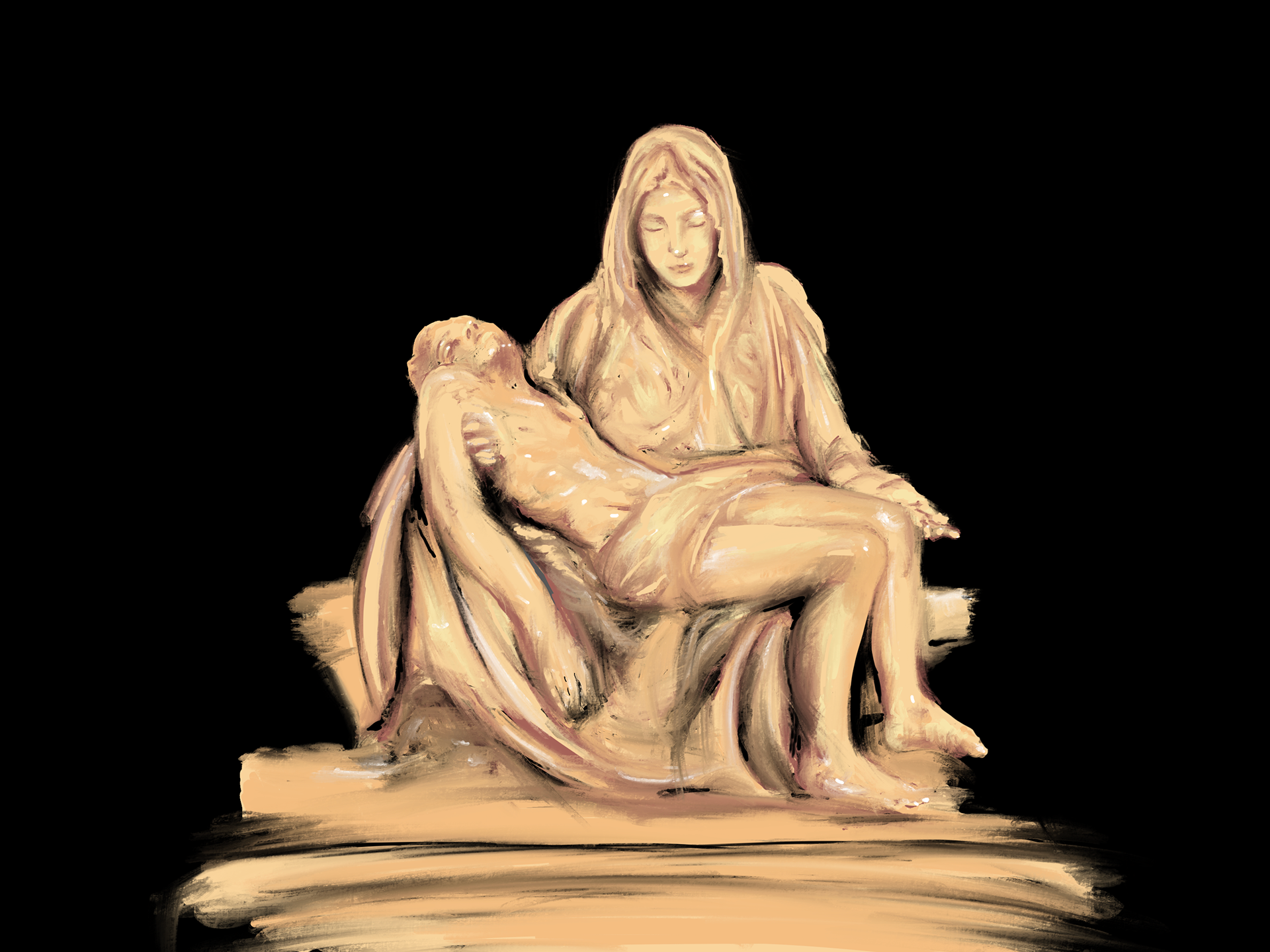 Study, "Pietà" by Michaelangelo