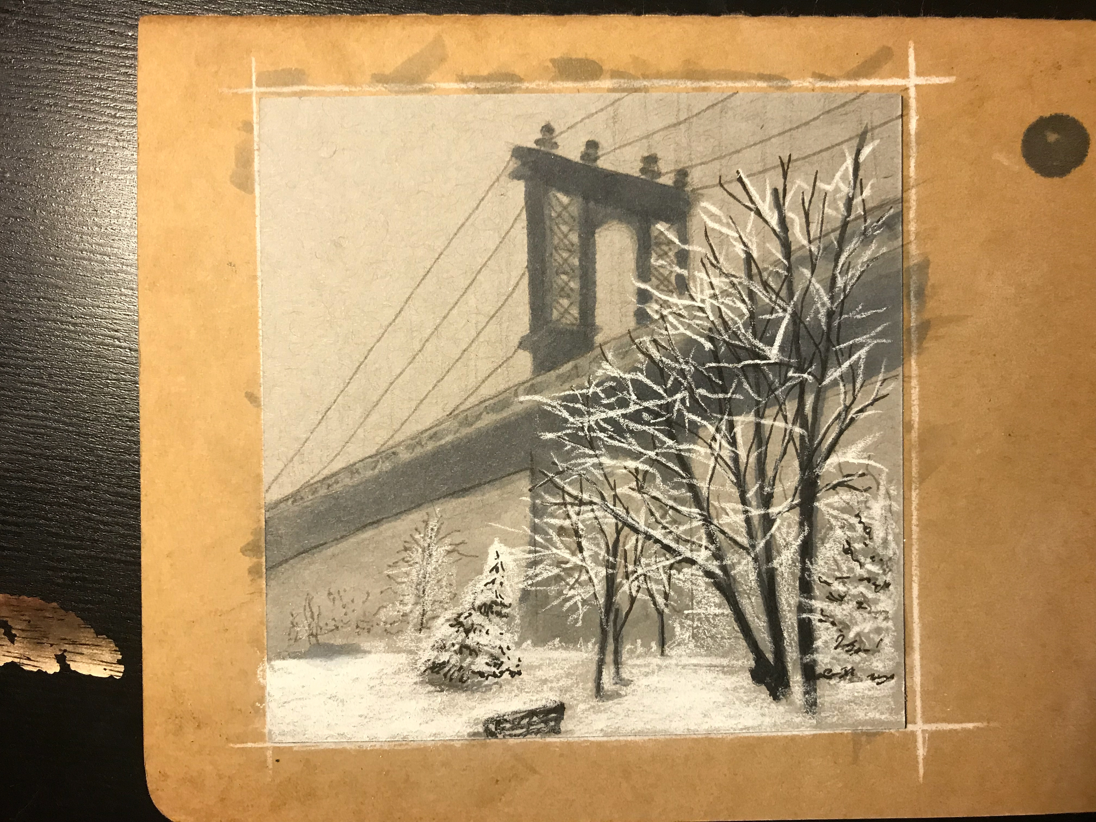 Manhattan Bridge in Winter
