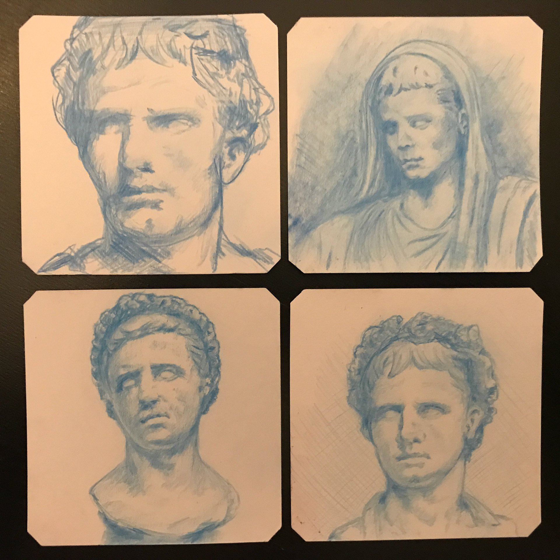 Augustus Caesar, Study of various statues