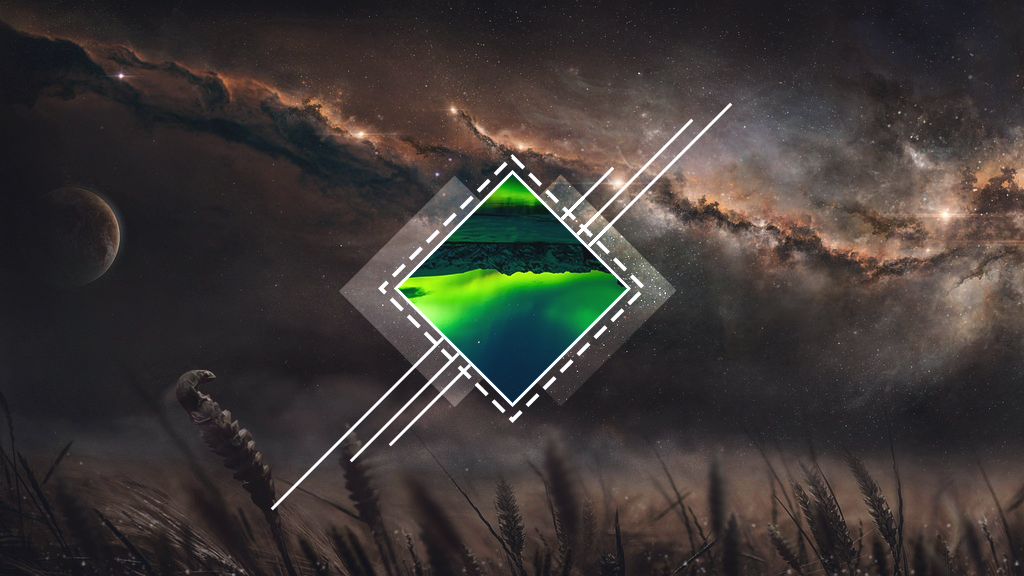 Abstract Aurora On Night Sky