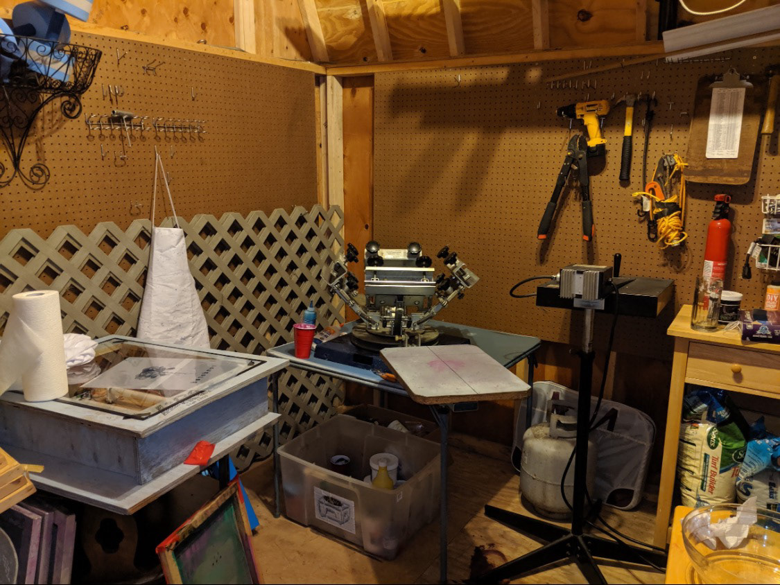 The scene of the inking.