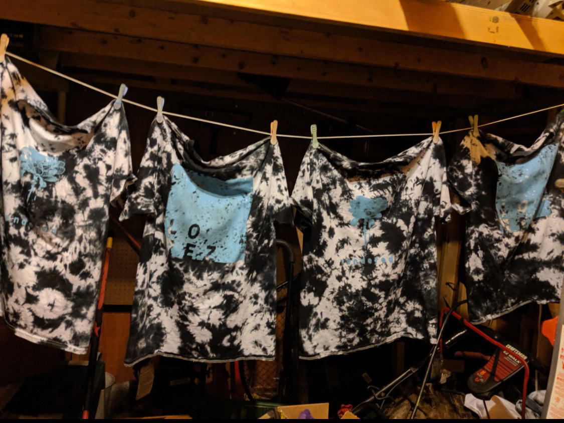 Back and front one color on hand dyes!