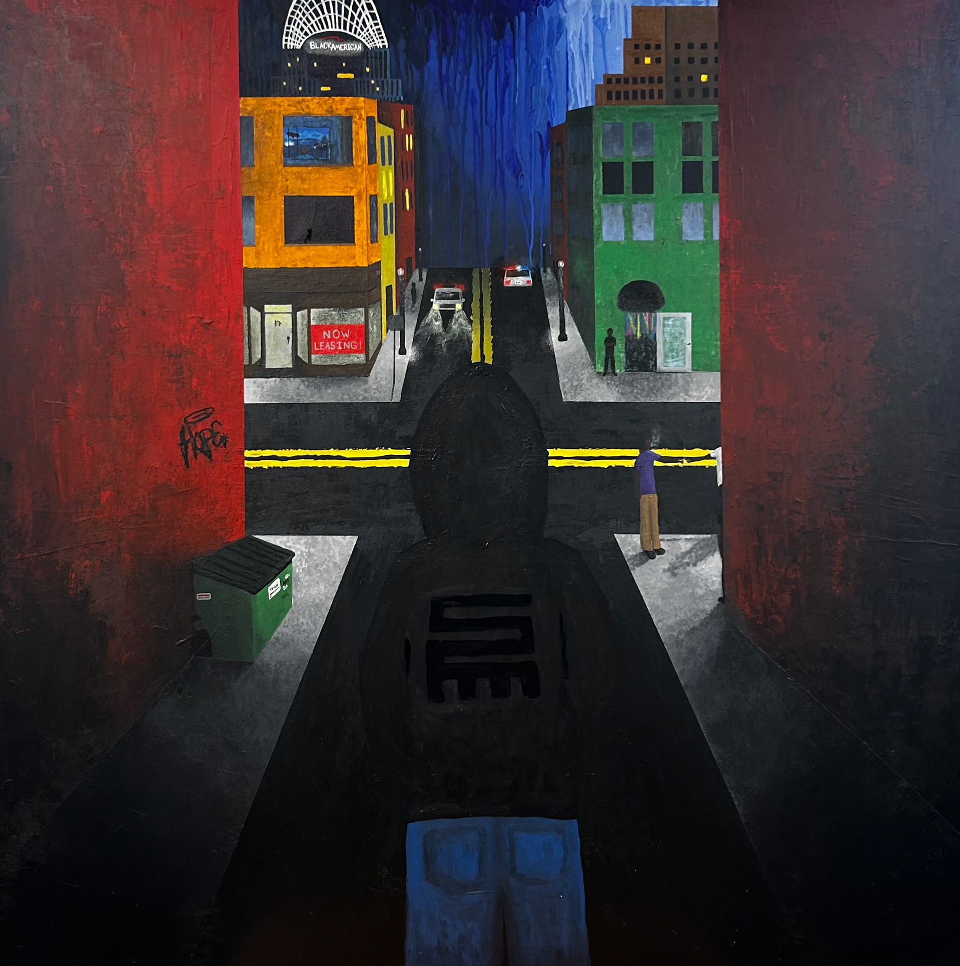 "Black American" 48" x 48" acrylic