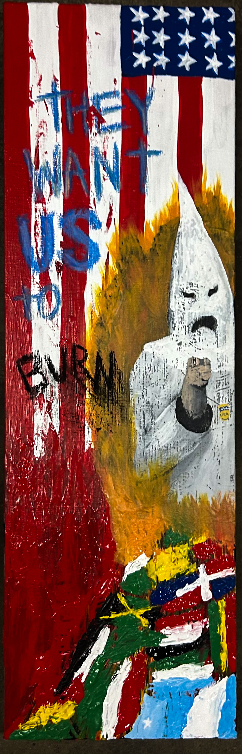 "U.S" 36" x 12" acrylic