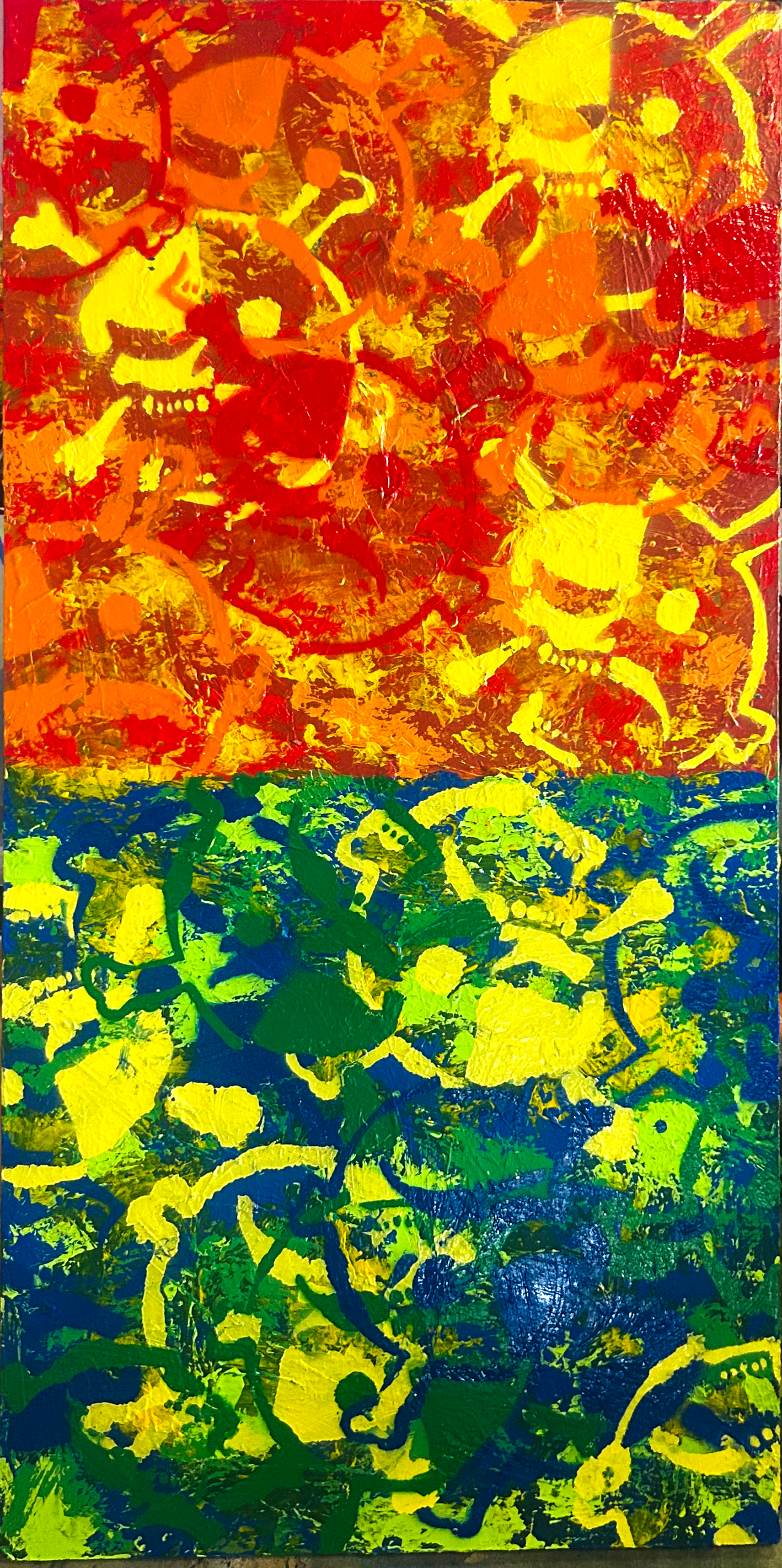 "0604" spray paint on wood panel [sold]