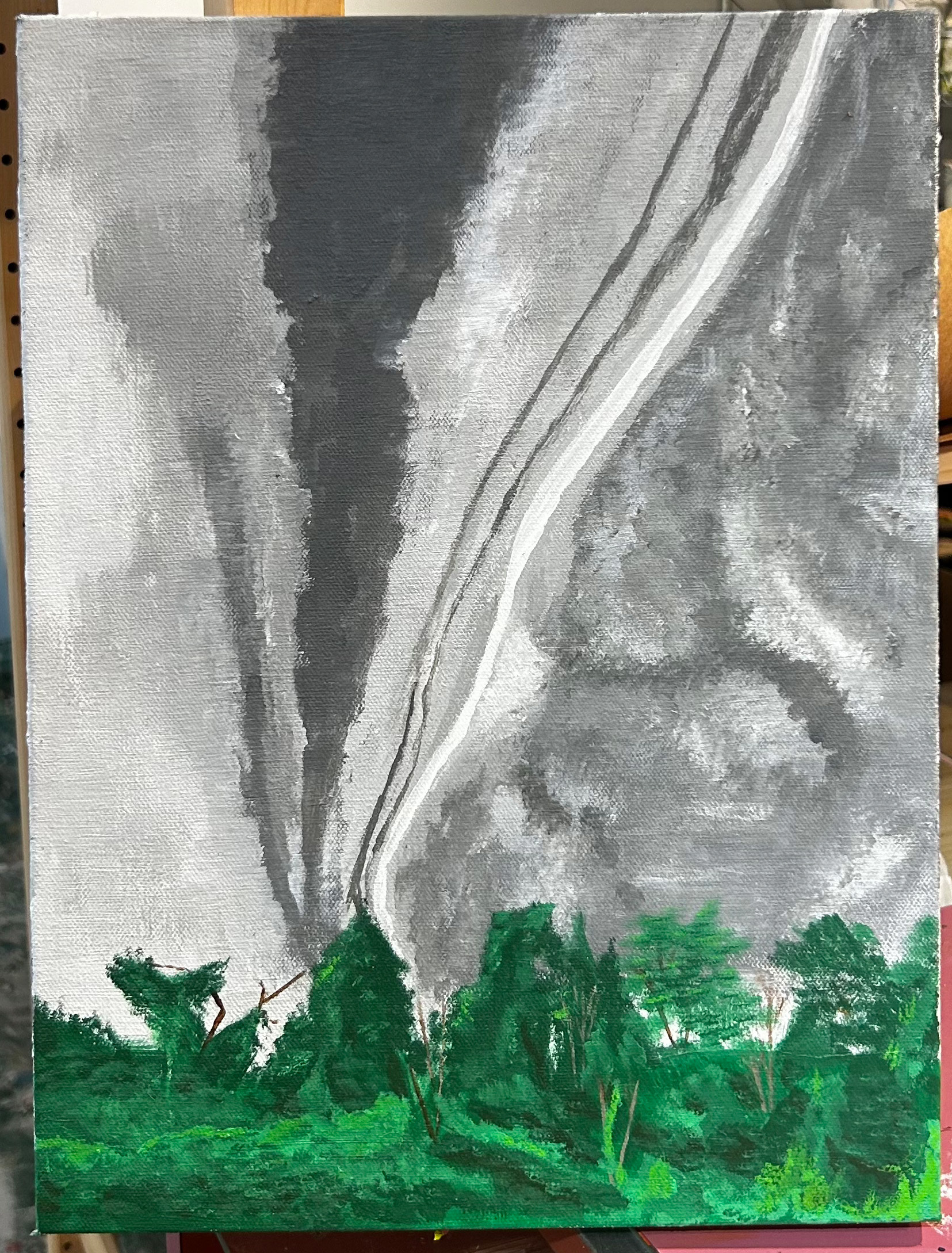 "Crack in the sky" 16" x 12" acrylic