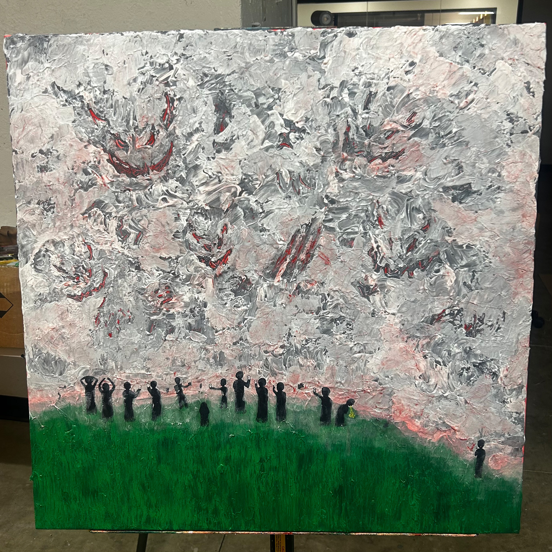 "Consumers" 30" x 30" acrylic