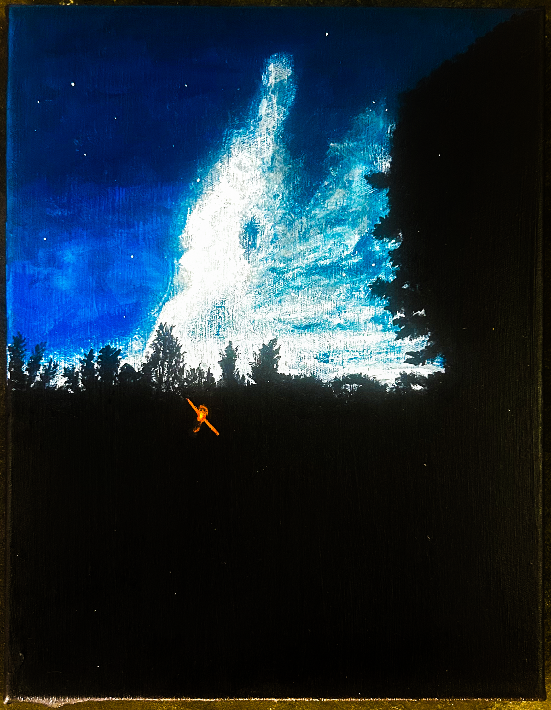 "Moonlit J" 11" x 14" acrylic [sold]
