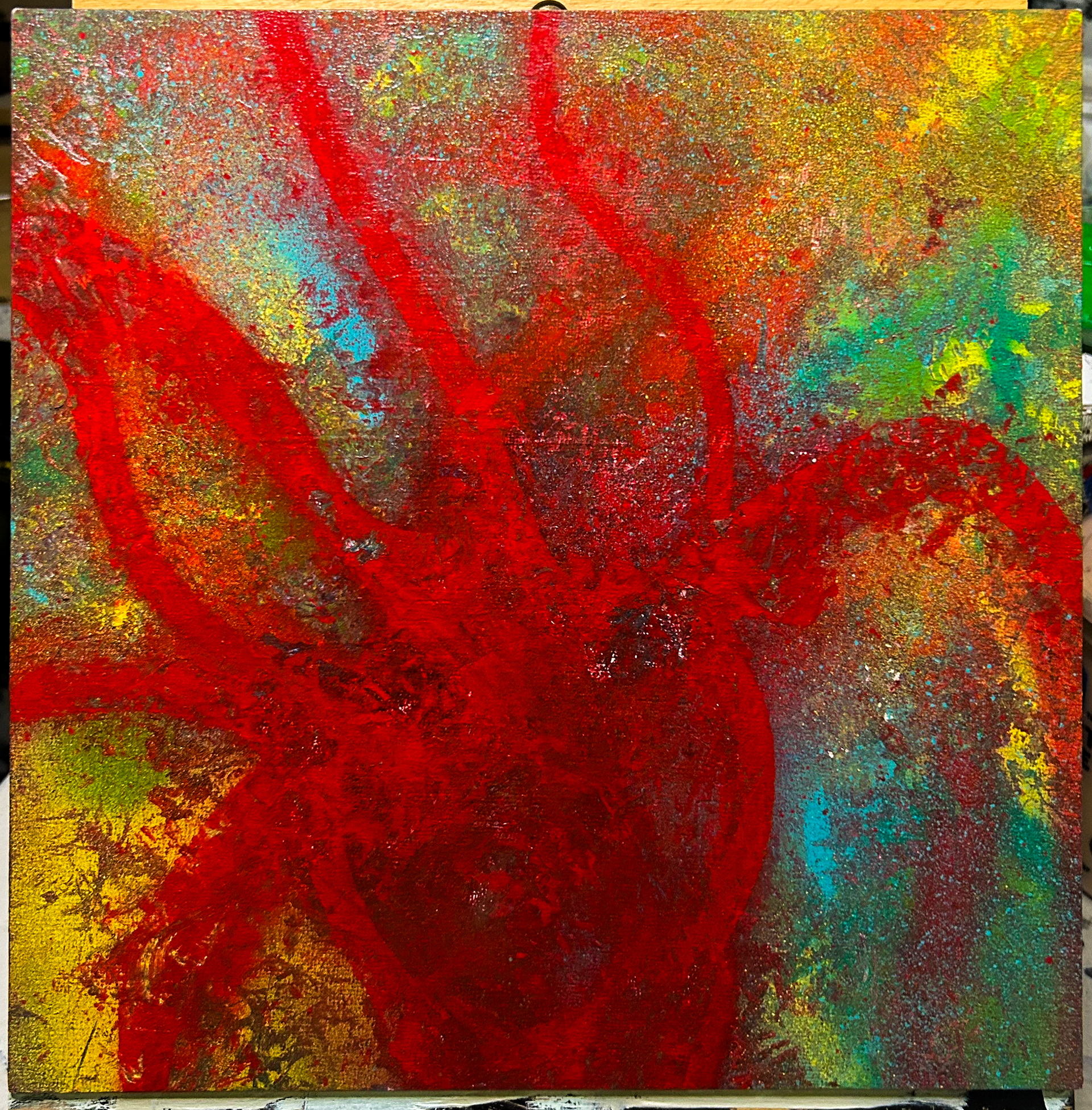 "queso" 12" x 12" acrylic [sold]