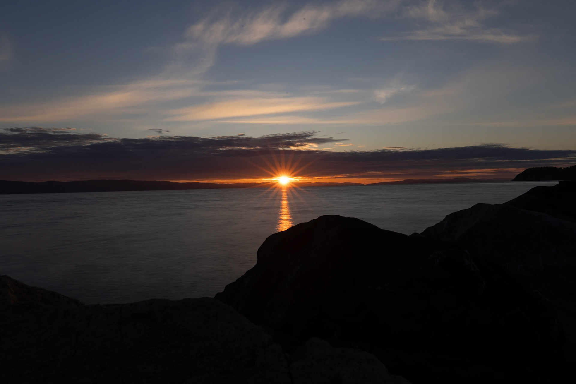 Classic sunset picture from Trondheimsfjorden.