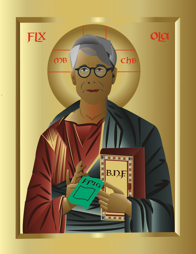 First of a series of cheeky self portraits.  Me as Christ, Orthodox icon style.