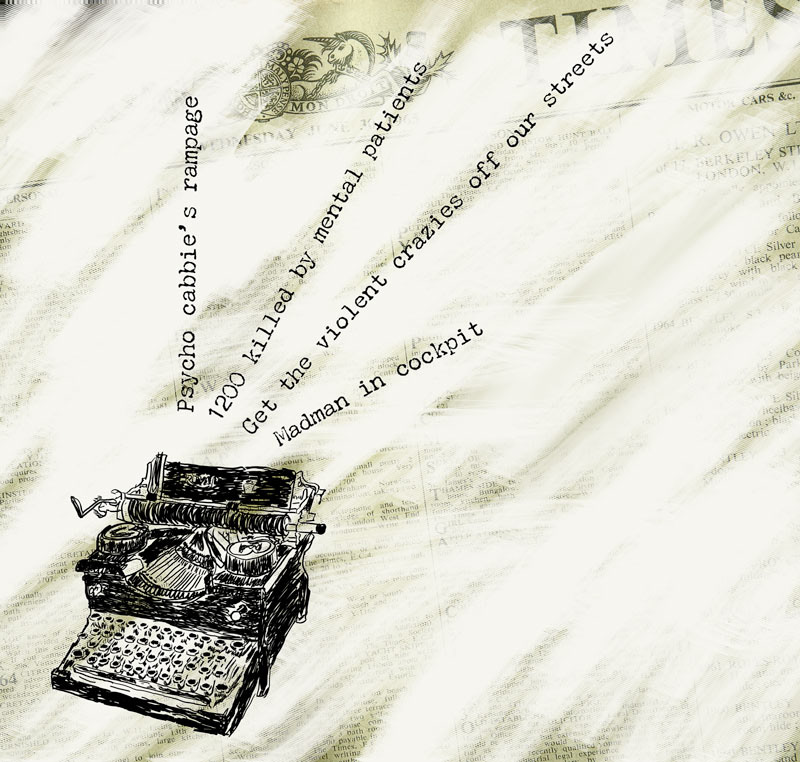 The stories that journalists write about mental health.