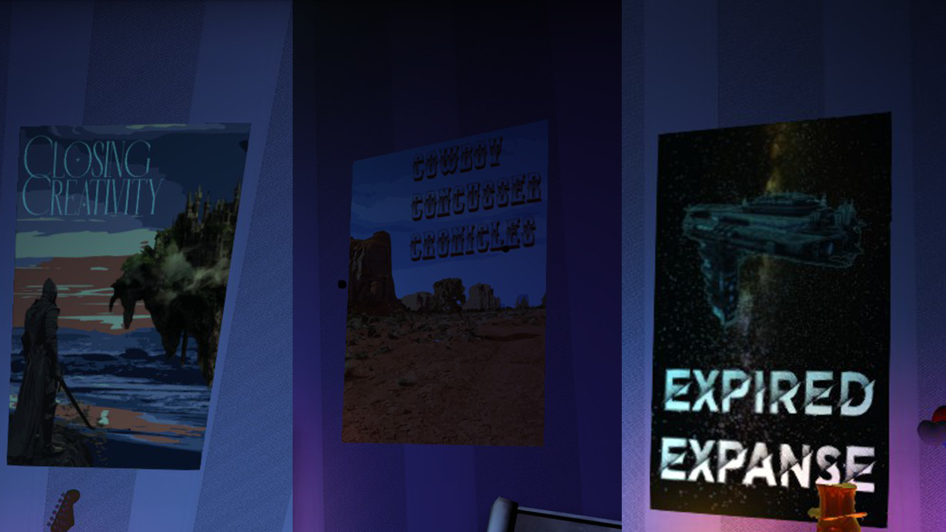 Timmy's Posters are all from popular video games although they are the bootleg versions of those games. Each Poster represents one of mine or a friends favorite game series.