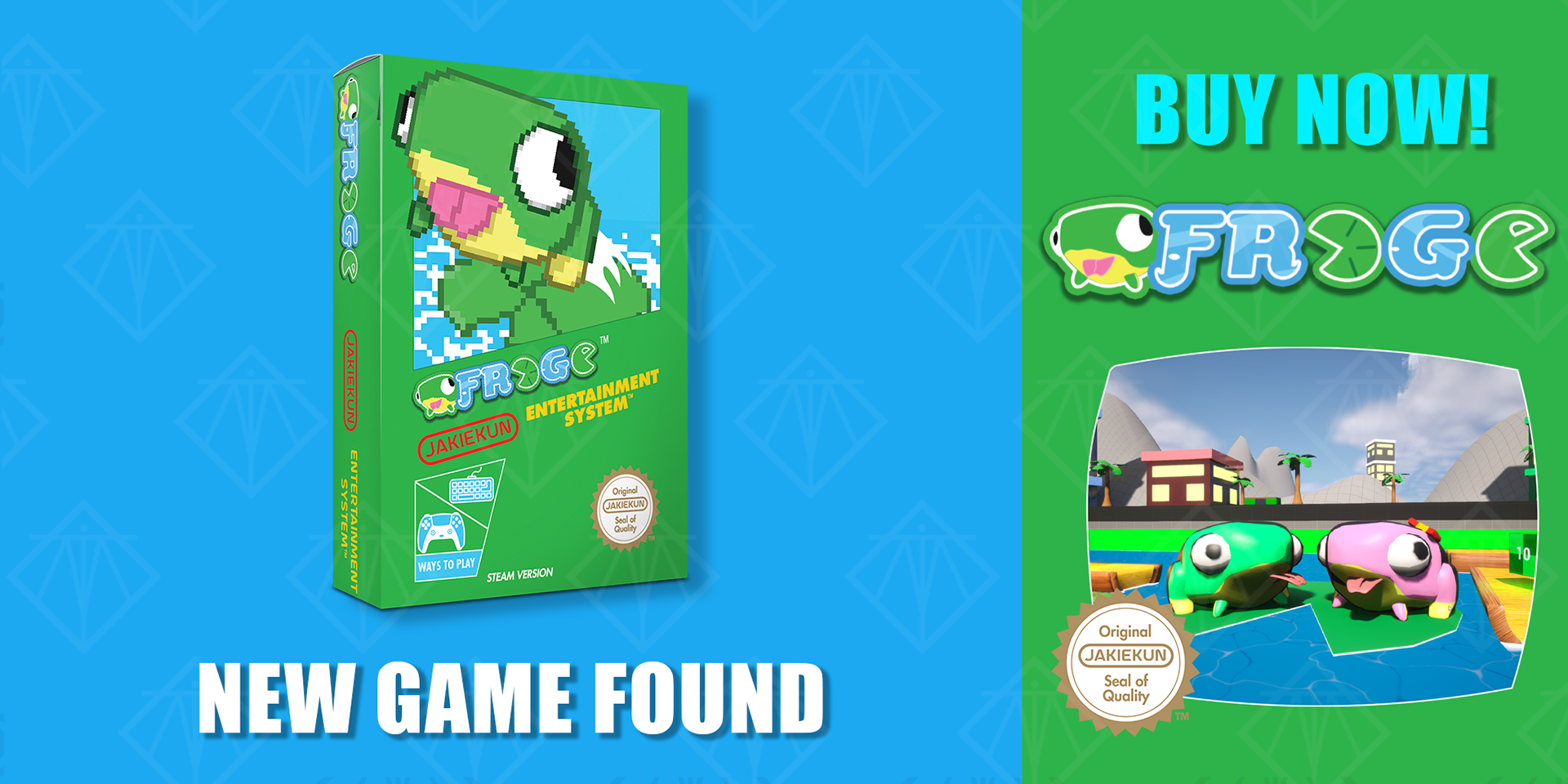 Initially shown in the ANNOUNCEMENT video, This screen is essentially an easter egg / advert for Jak's work in progress game "Froge" which we're all really excited for :)