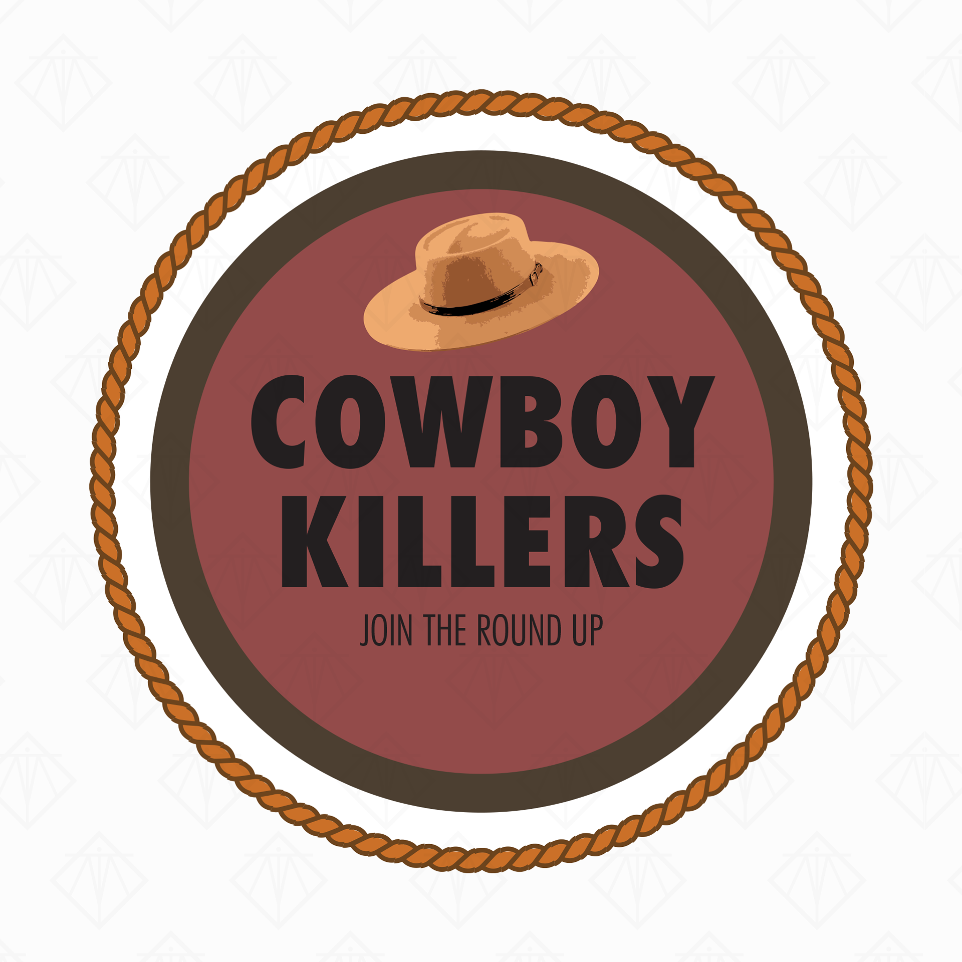 Cowboy Killers Logo: This logo is from the first commercial I made and wrote for the event. The commercial itself is a nod to the previous timmy event "Timmy Day 2" in which Timmy aka DRAGON faced off against another cut character, Thor aka THUNDER.