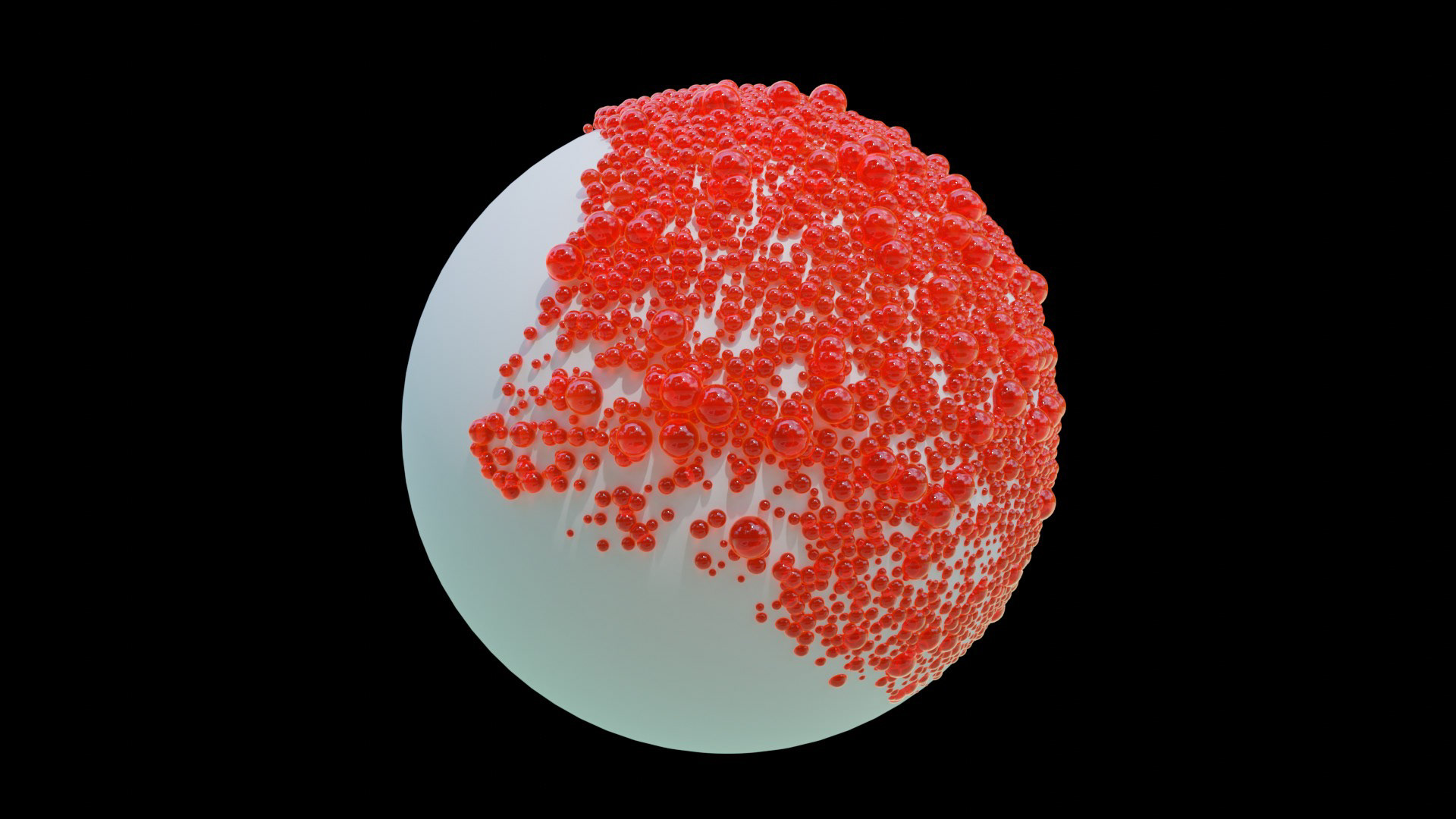 Roe Scattered on a sphere.