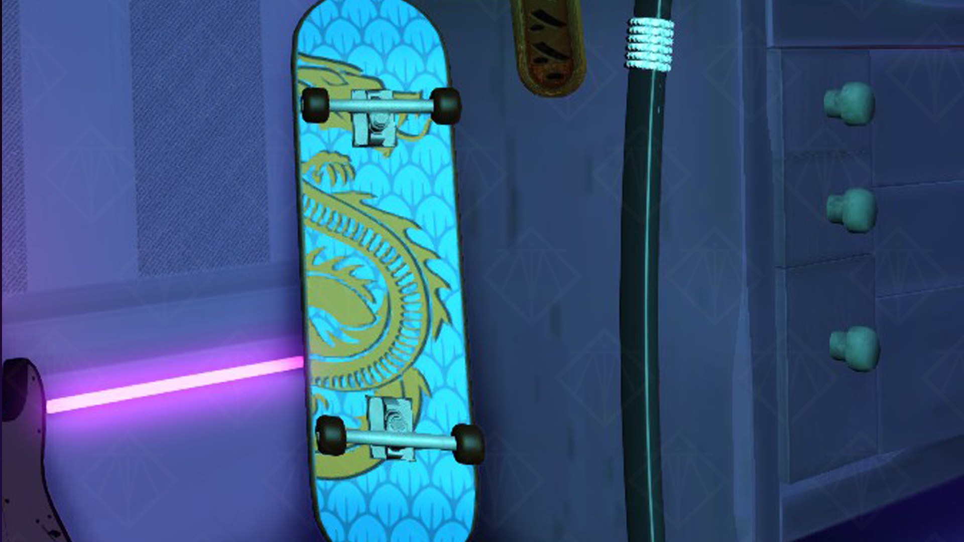 Timmy is well known for his sick skateboard moves so I figured like most popular skaters he deserved his own signature skateboard deck. This, again, is a reference to his time as DRAGON from the previous event: Timmy Day 2.
