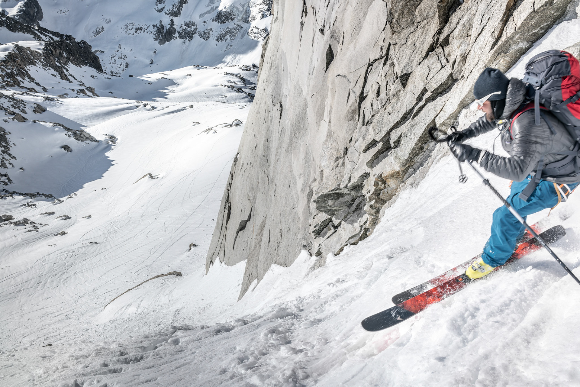 Quite steep and frozen in the morning.