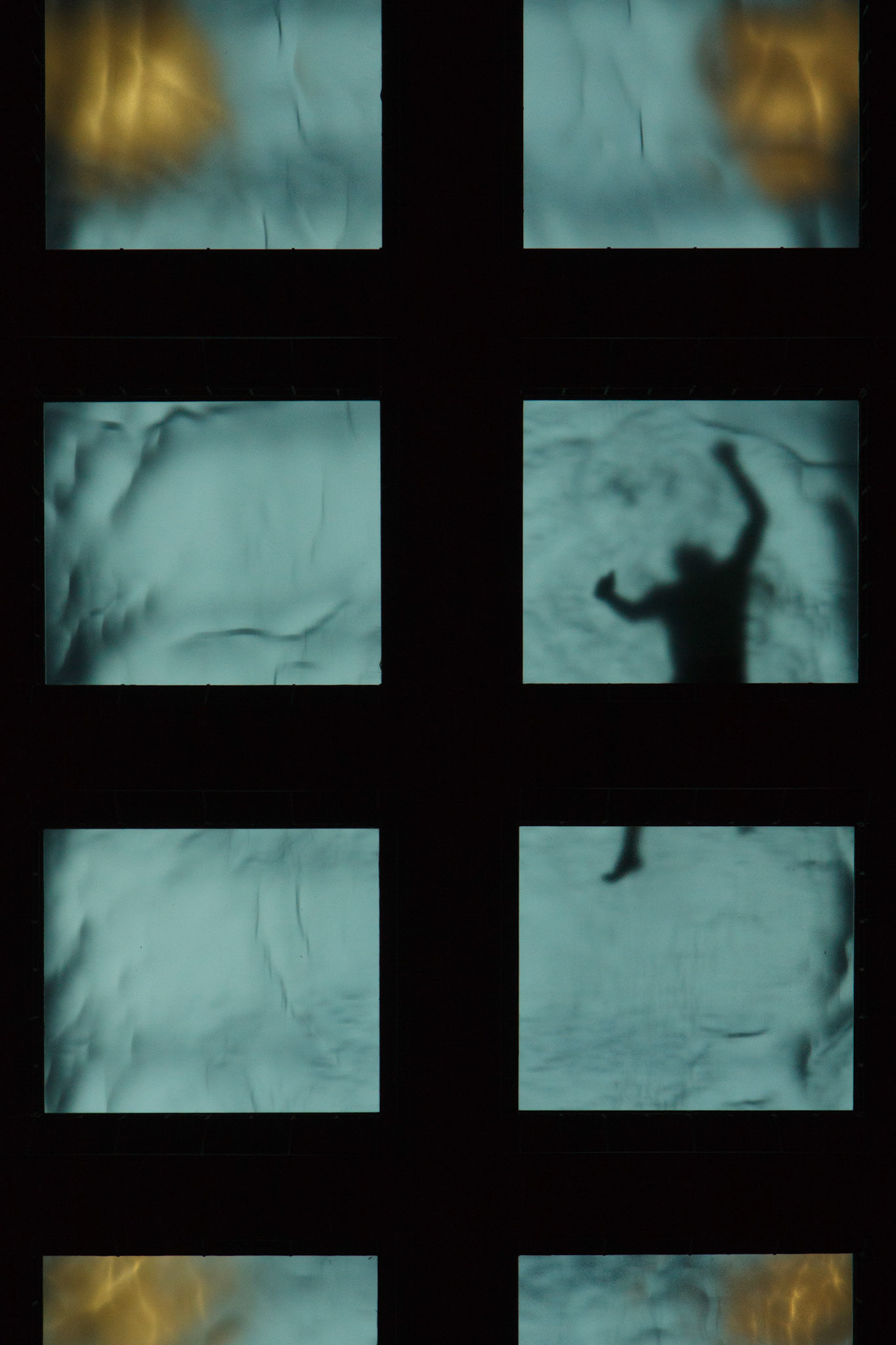 Swimming in a roof pool of Azkuna Zentroa, Bilbao, Spain