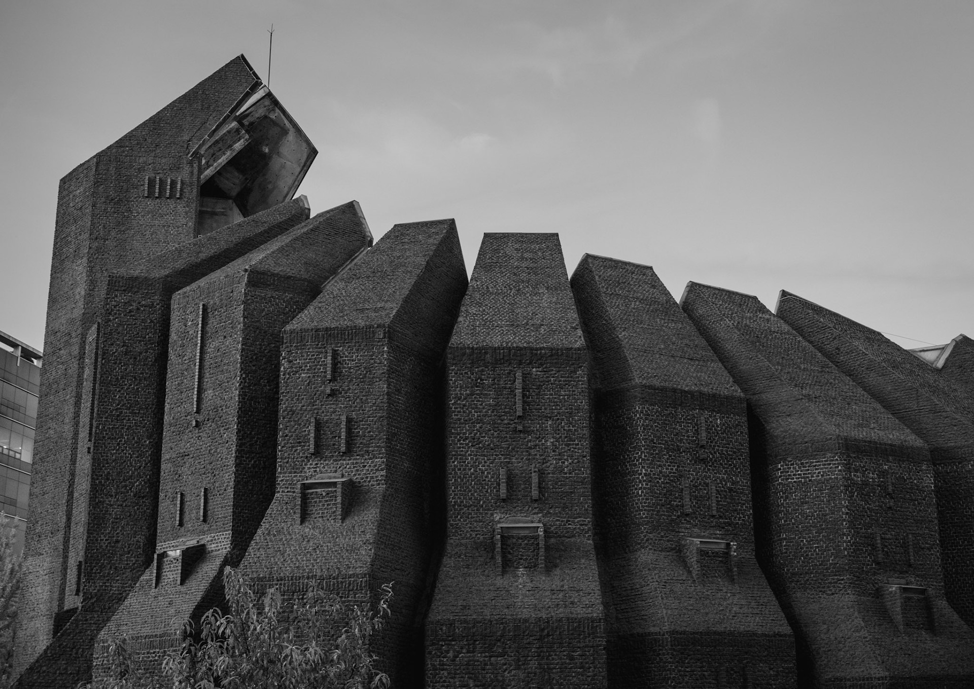 Brutal shapes of Kyungdong Presbyterian church is hard to photograph. Not much space around to get a full view.