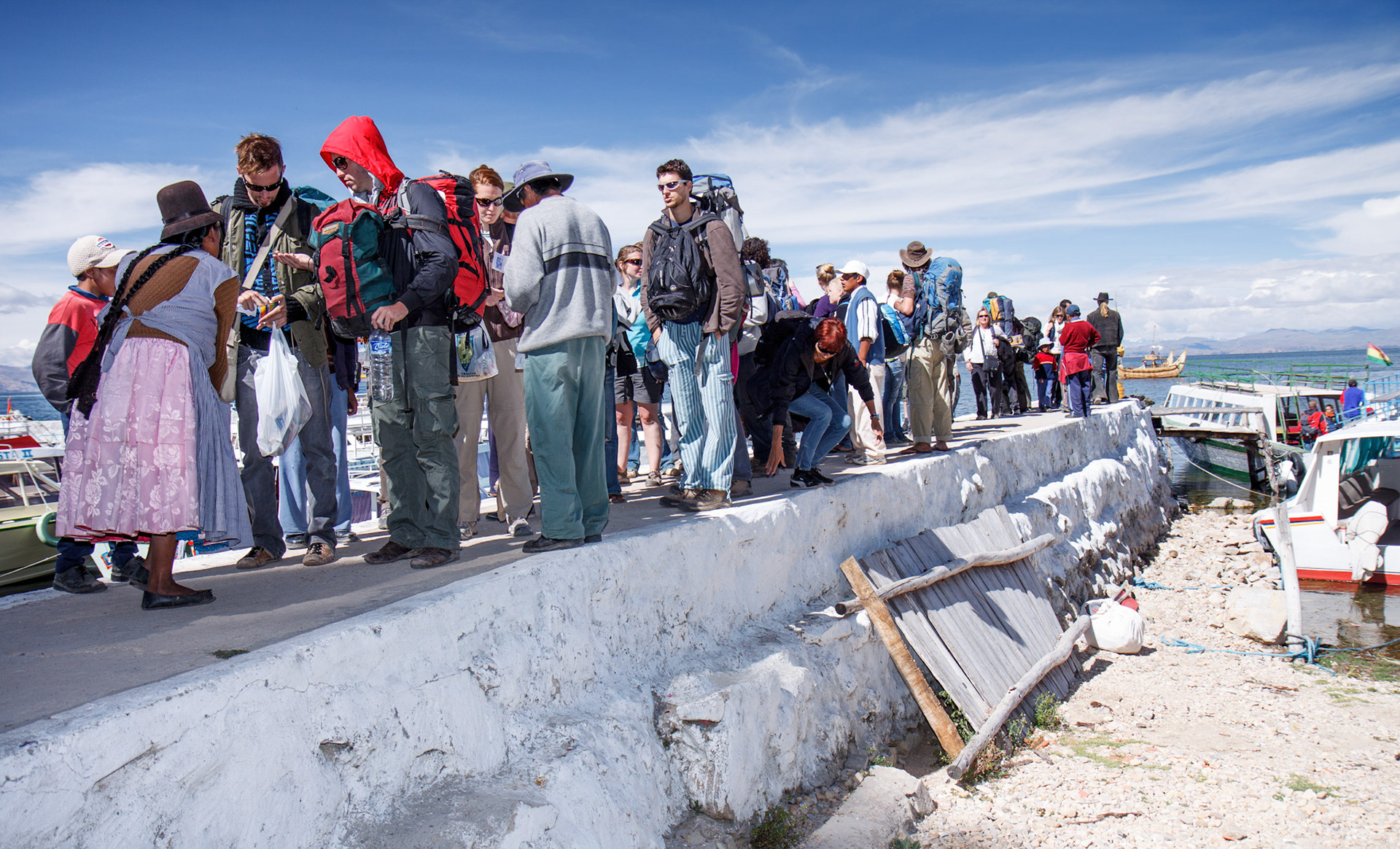 A queue waiting to voluntarily deposit their money in a tourist trap