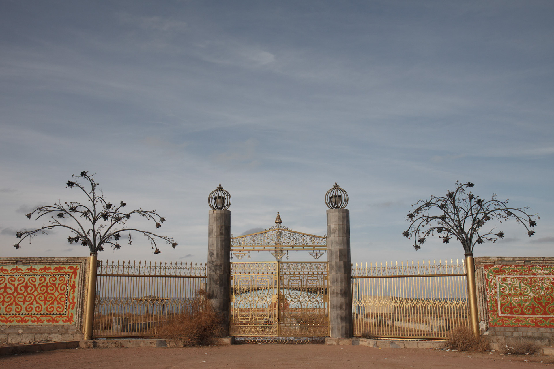 Mysterious complex of abandoned yurts and fading murals that was meant to be a center of science and spirituality